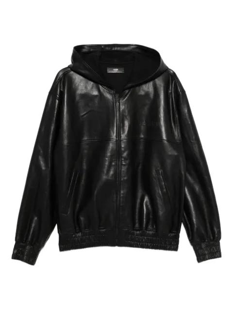 leather zip jacket by AMIRI