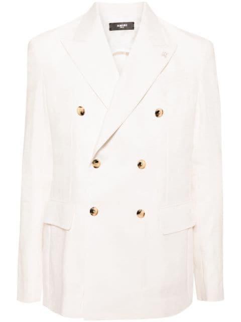 linen-cotton blend blazer by AMIRI
