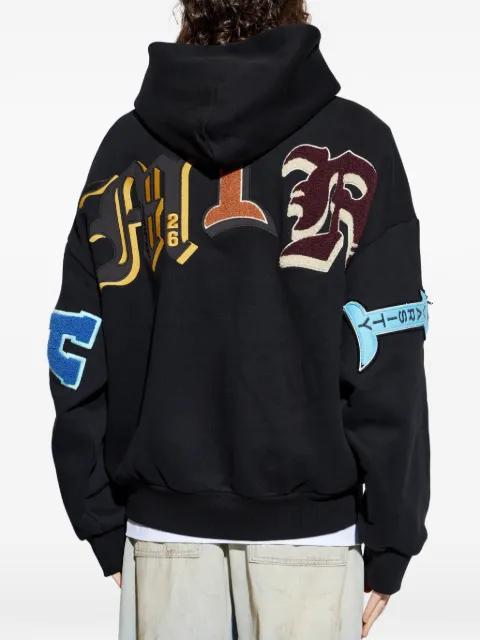 logo-appliqué full-zip hoodie by AMIRI