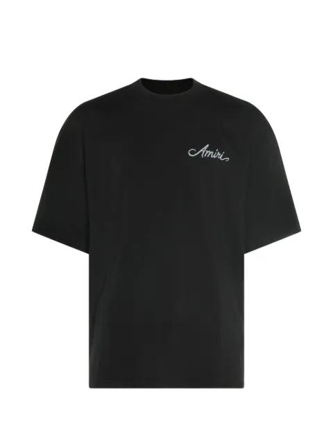 logo-embroidered T-shirt by AMIRI
