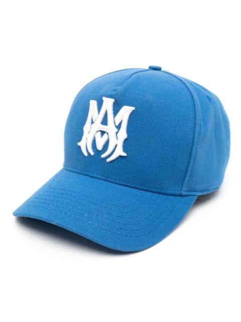 logo-embroidered canvas cap by AMIRI