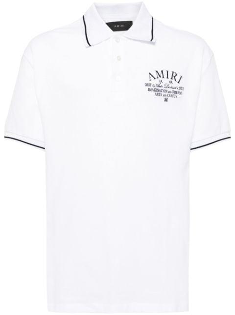 logo-embroidered cotton polo shirt by AMIRI