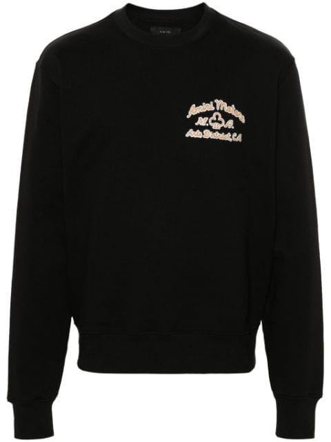 logo-embroidered cotton sweatshirt by AMIRI