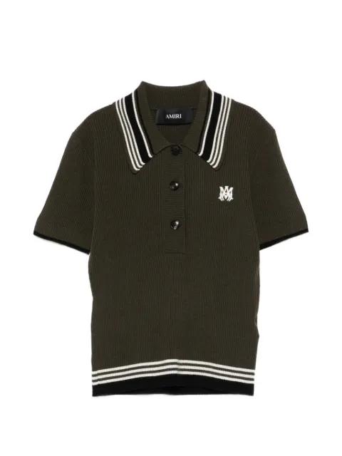 logo-embroidered polo top by AMIRI