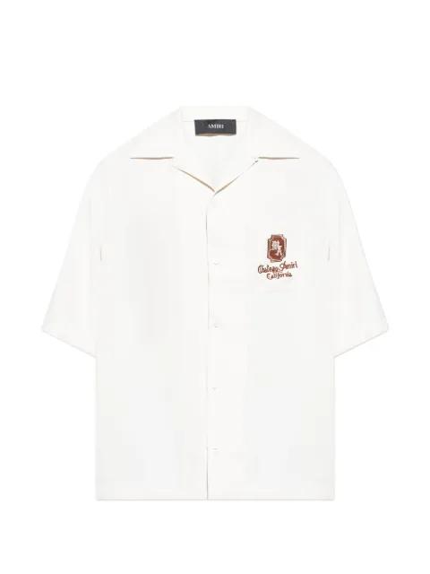 logo-embroidered shirt by AMIRI