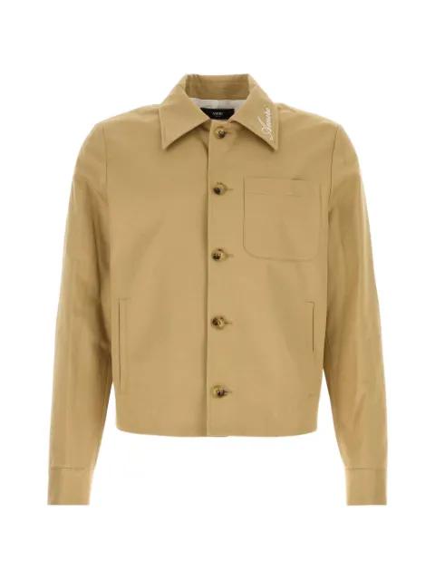 logo-embroidered shirt jacket by AMIRI