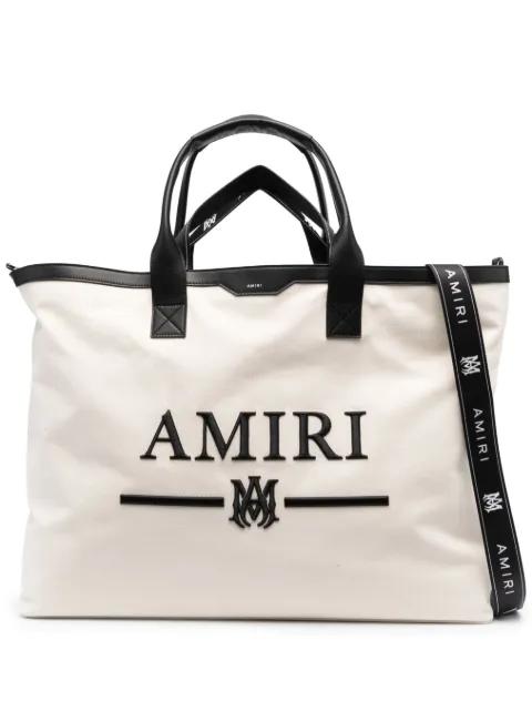 logo-embroidered tote bag by AMIRI