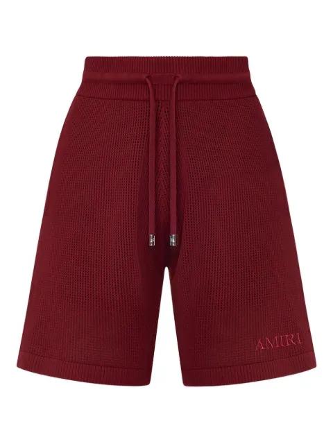 logo-embroidered track shorts by AMIRI