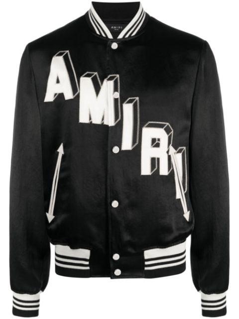 logo-embroidered varsity jacket by AMIRI