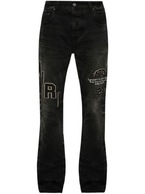 logo-patch distressed jeans by AMIRI