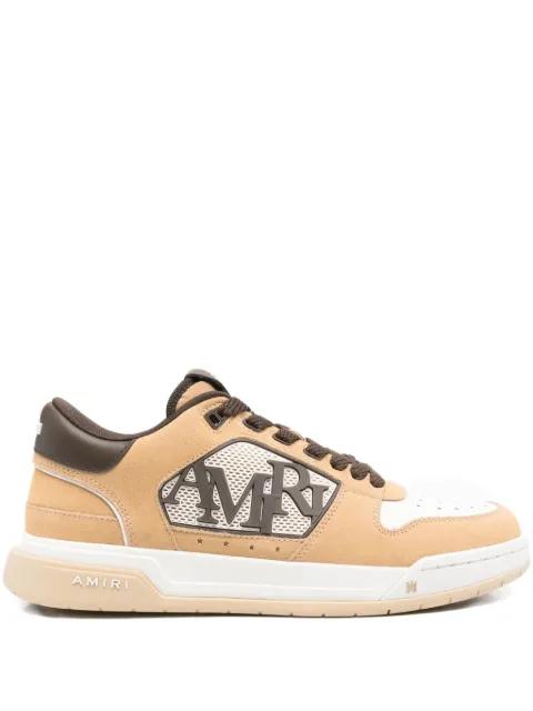 logo-patch leather sneakers by AMIRI