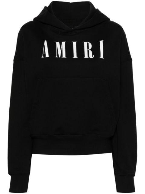 logo-print cotton hoodie by AMIRI