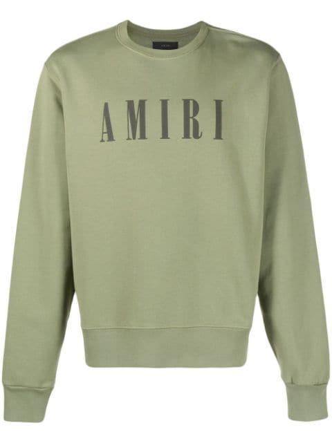 logo-print crew neck sweatshirt by AMIRI