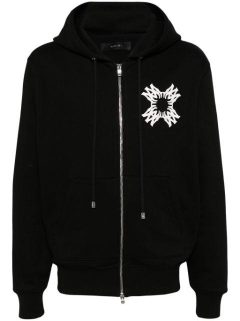 logo print hoodied jacket by AMIRI