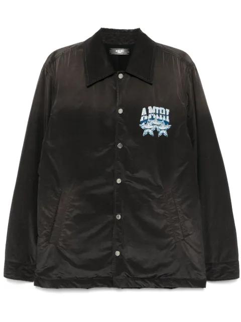 logo-print shirt jacket by AMIRI