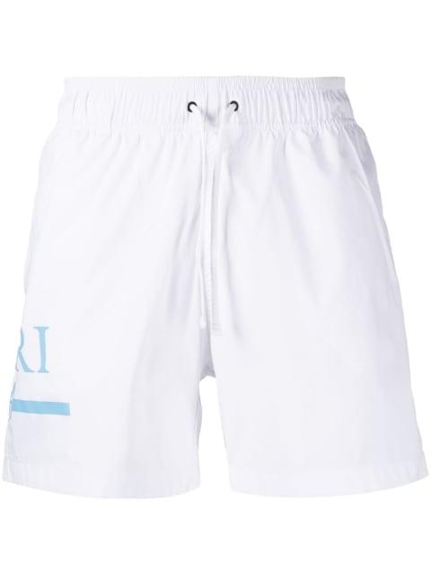 logo-print track shorts by AMIRI