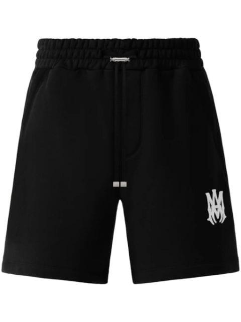 logo-print track shorts by AMIRI