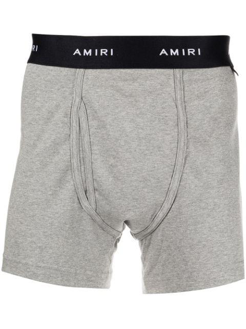 logo-waist cotton boxer shorts by AMIRI