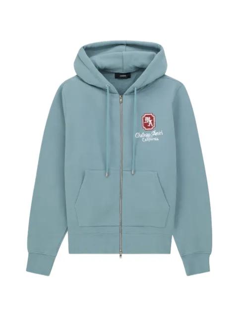 logo zip-up hoodie by AMIRI
