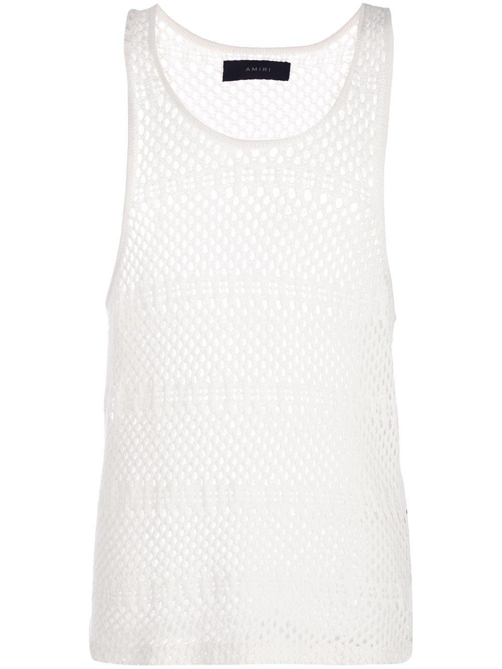 mesh style knitted vest top by AMIRI