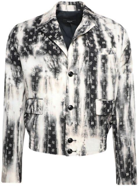 monogram-print wool-blend jacket by AMIRI