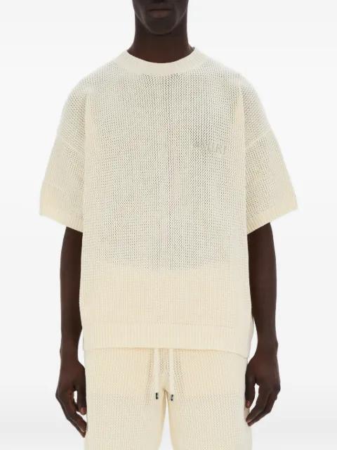 open-knit short-sleeve T-shirt by AMIRI