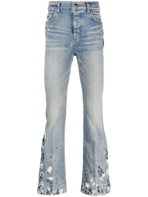 paint-splatter detail jeans by AMIRI