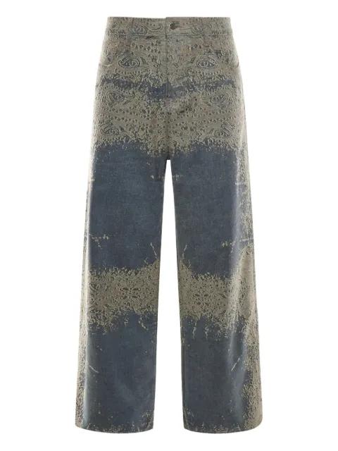 paisley pattern jeans by AMIRI