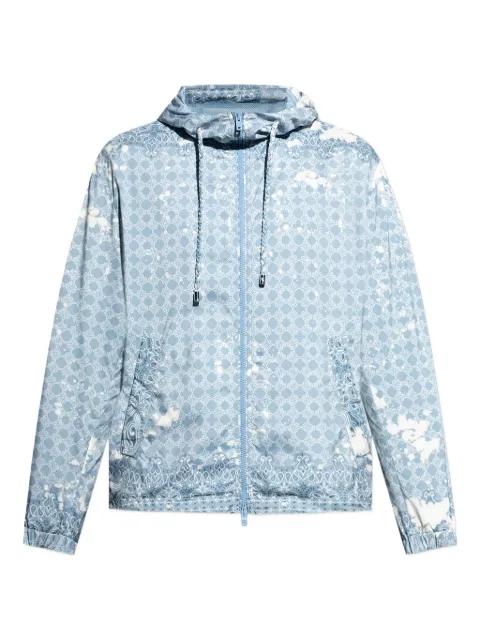 paisley-print hoodied sport jacket by AMIRI