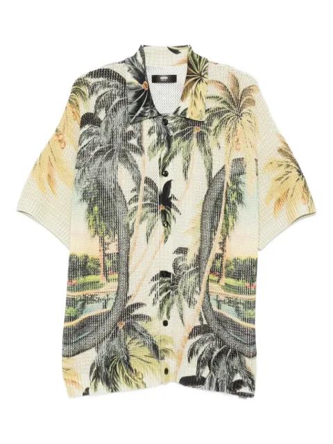 palm tree-print shirt by AMIRI