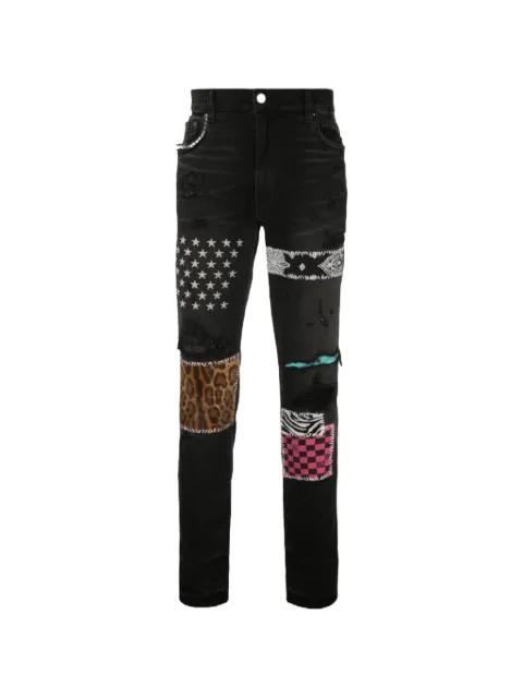 patchwork straight-leg jeans by AMIRI