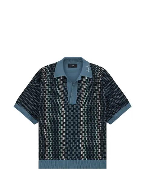 patterned polo shirt by AMIRI