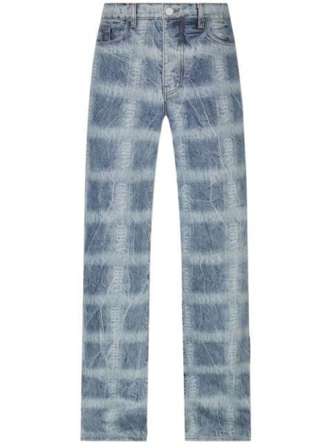 plaid-print wide jeans by AMIRI