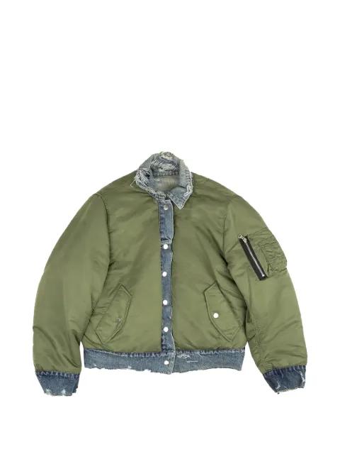 reversible distressed denim jacket by AMIRI