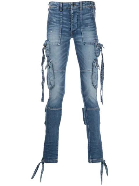 skinny cargo jeans by AMIRI