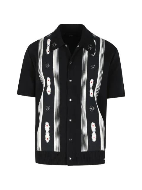 snap button decorative shirt by AMIRI