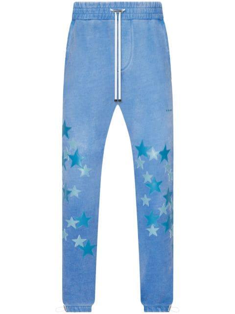 star-patch cotton track pants by AMIRI