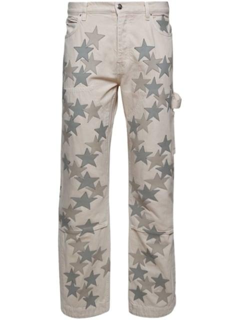 star-print straight-leg trousers by AMIRI