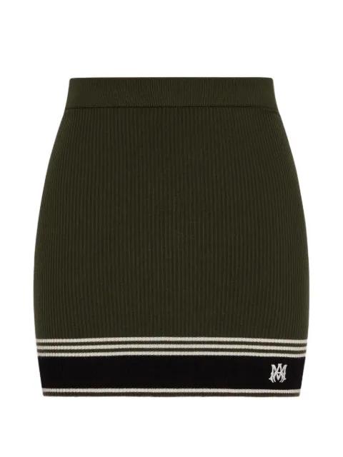 stripe mini skirt by AMIRI
