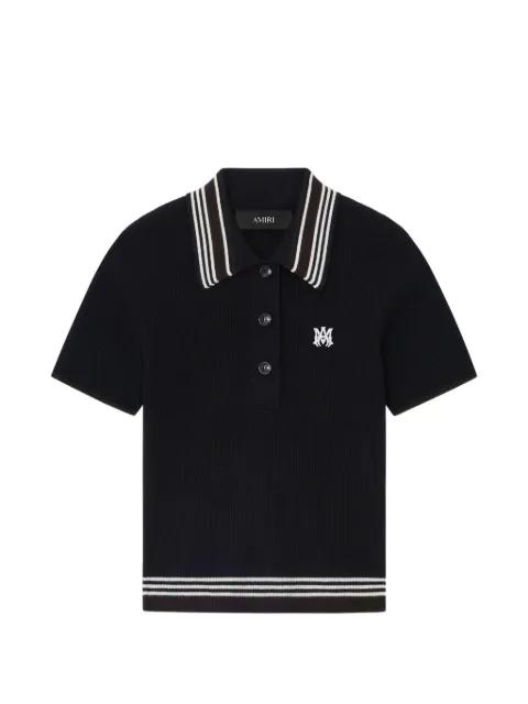 striped-detail polo shirt by AMIRI