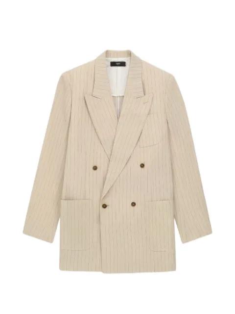 striped double-breasted blazer by AMIRI