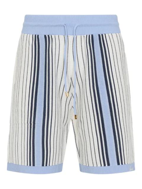 striped knit deck shorts by AMIRI
