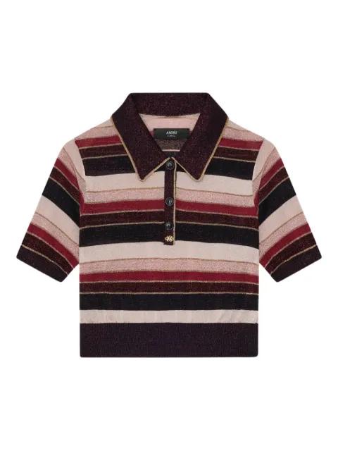 striped polo top by AMIRI
