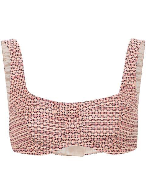tweed bralette by AMIRI