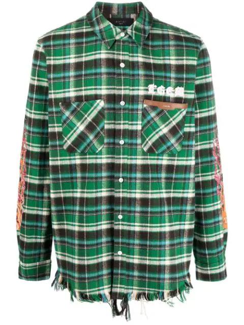 x The Great City Workshop checked shirt by AMIRI
