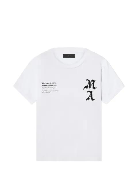 x Wes Lang Checker Skull cotton T-shirt by AMIRI