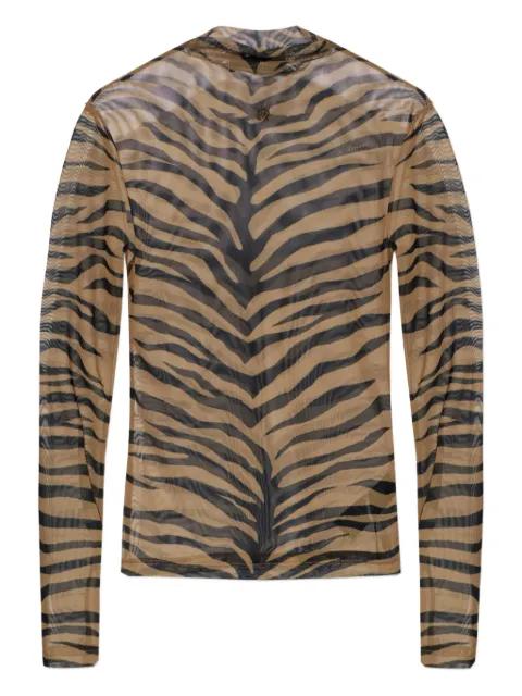 zebra-print top by AMIRI