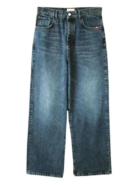 buttoned wide-leg jeans by AMISH