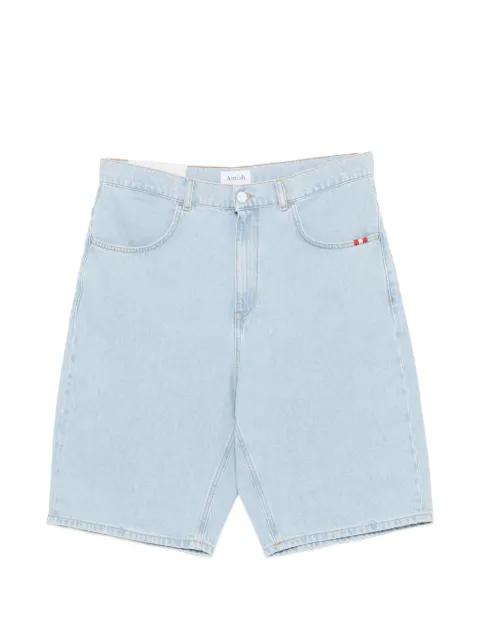 faded-effect denim shorts by AMISH