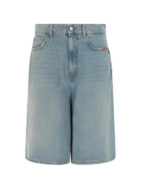 faded-wash wide-leg shorts by AMISH